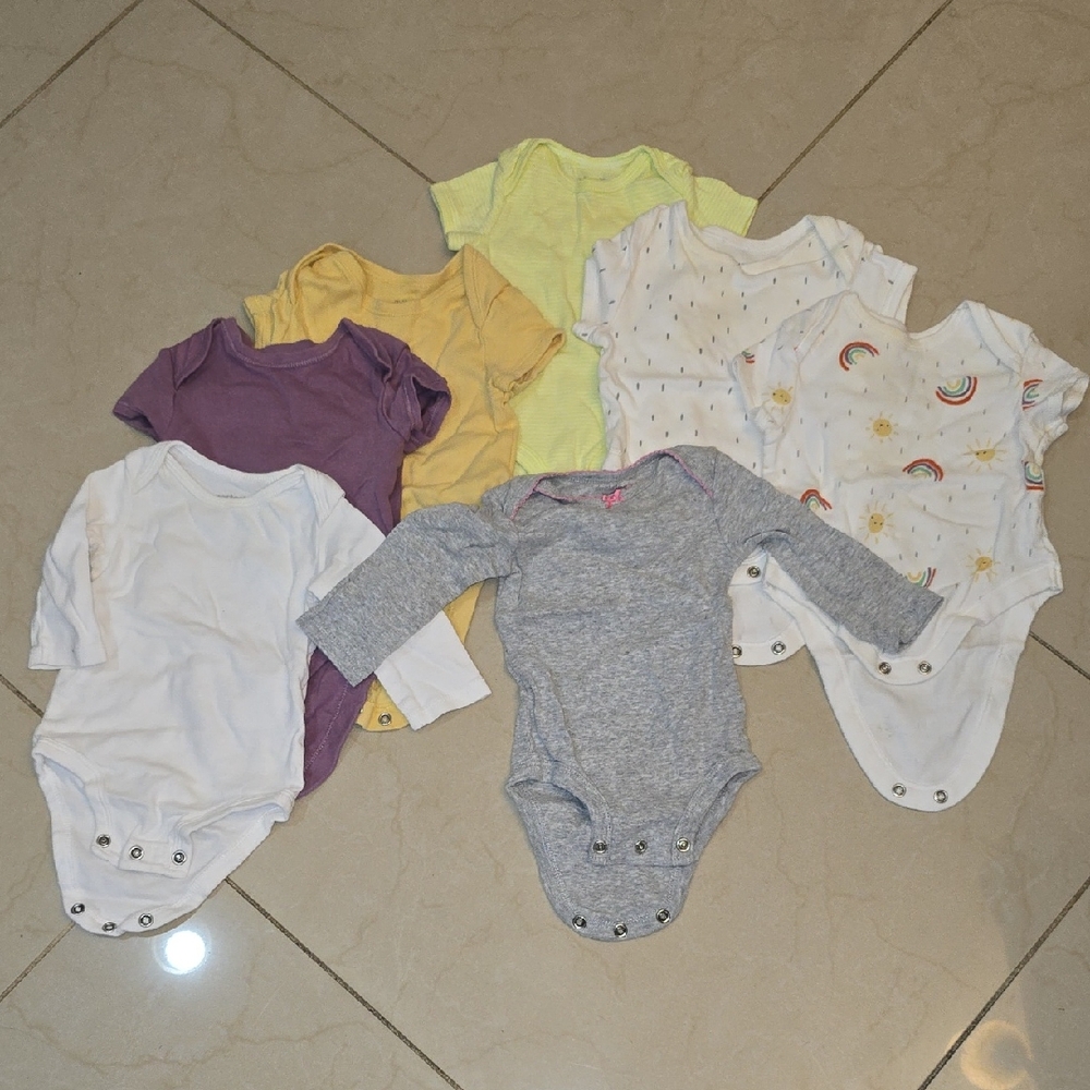 Bundle Of 7 Assorted Colorful Kids One Pieces Set